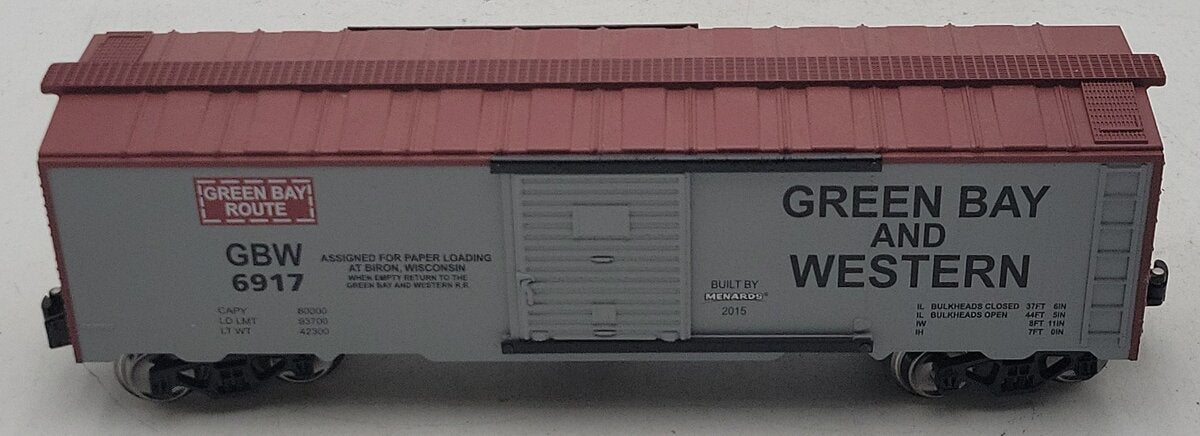 Menards 279-2635 O Green Bay & Western Boxcar #6917 LN