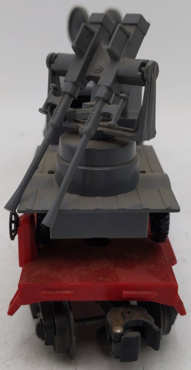 Lionel 6803 Vintage O Flatcar w/ Gunner Truck & Sound Truck VG