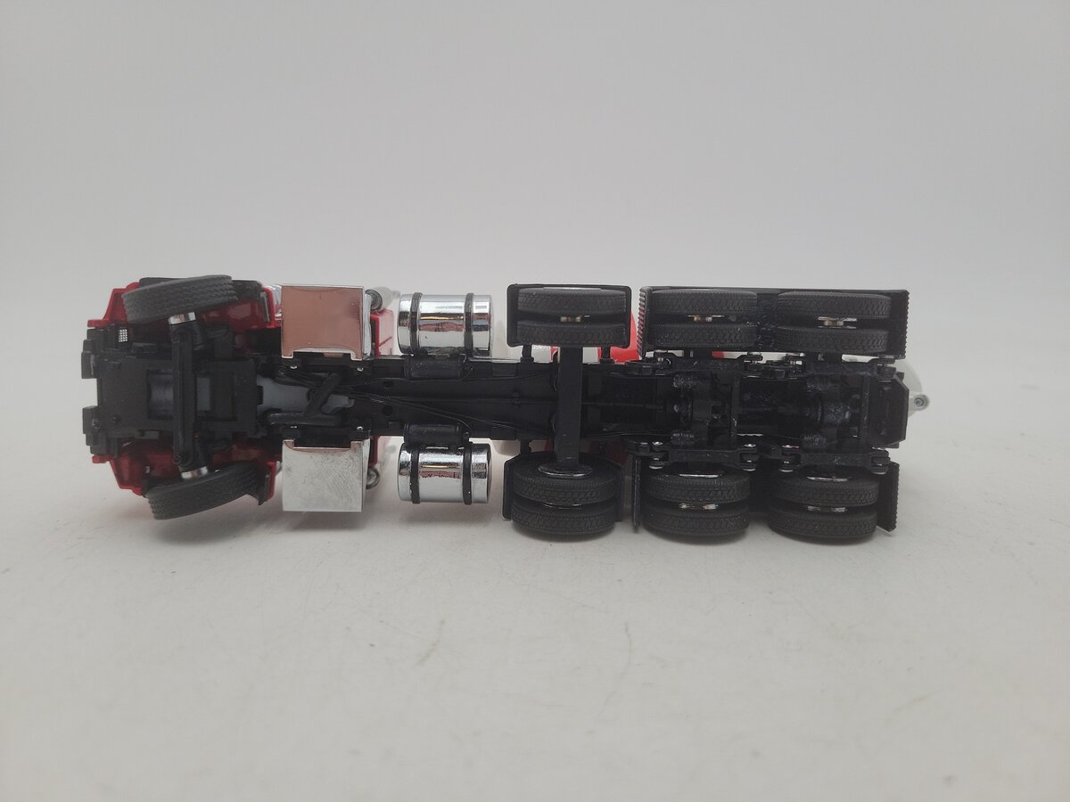 Custom Built 1:50 Scale Kenworth Cab & White/Red Cement Mixer Truck EX