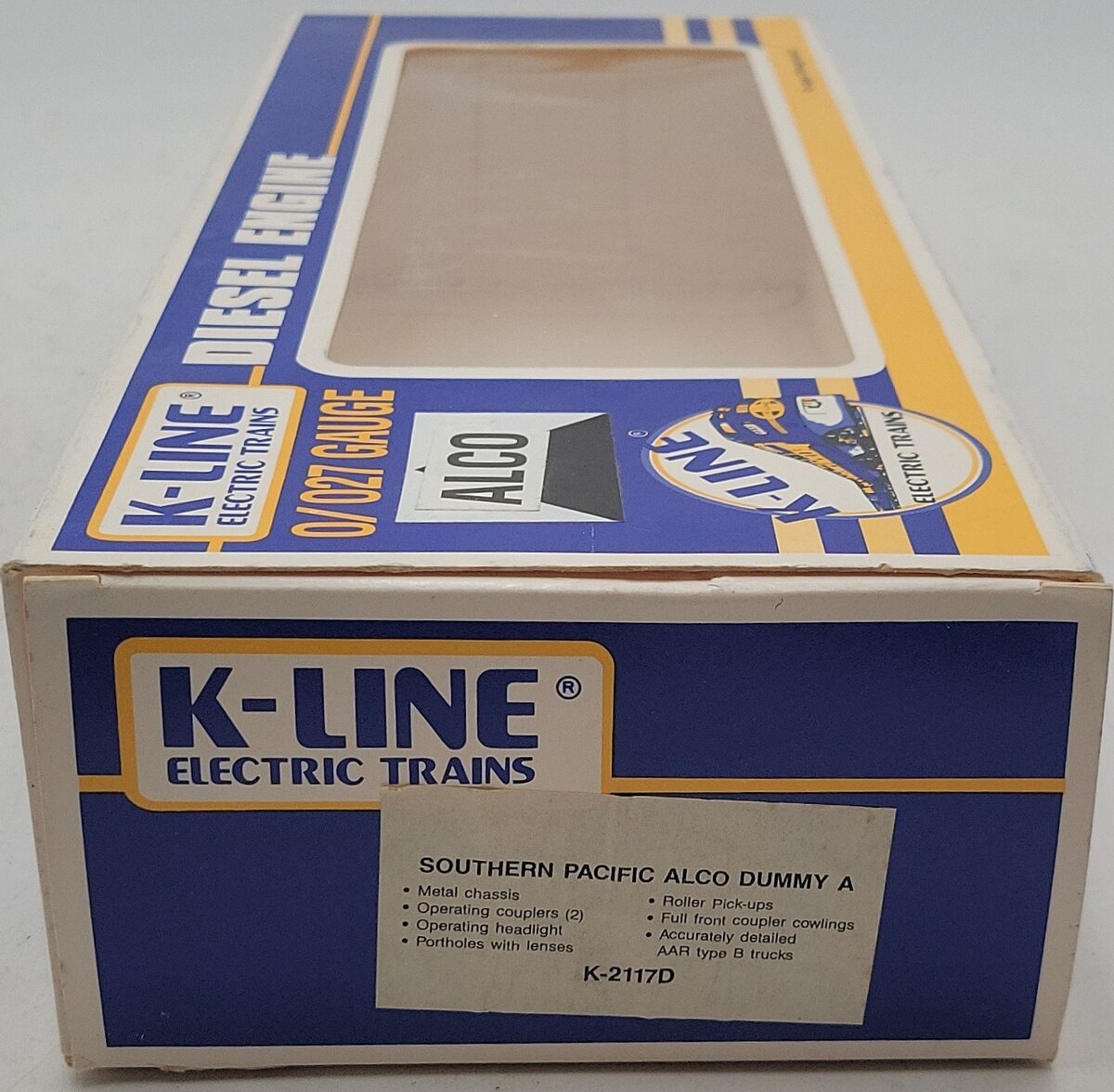 K-Line K2117D O Southern Pacific Alco Unpowered A-Unit Diesel Locomotive #2117 EX/Box