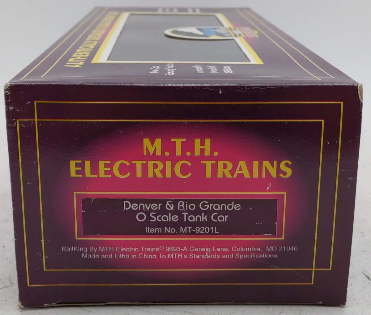MTH 20-9201 O Gauge Denver & Rio Grande Tank Car #10009 VG/Box