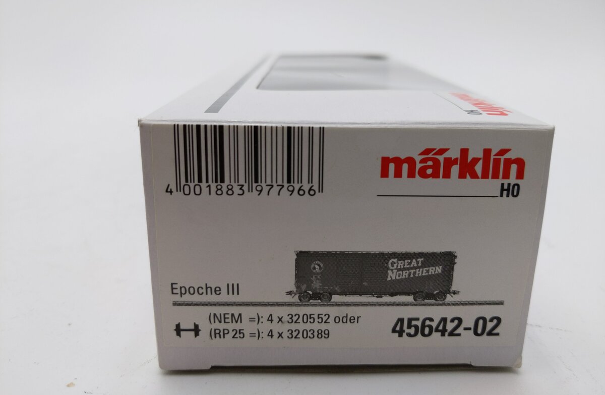Marklin 45642-02 HO Scale Great Northern Boxcar 3701 LN/Box