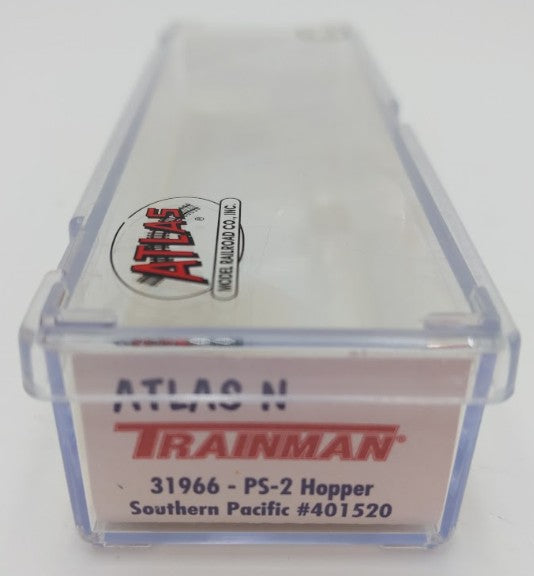 Atlas 31966 N Scale Southern Pacific PS2 2-Bay Hopper Car #401520 EX/Box
