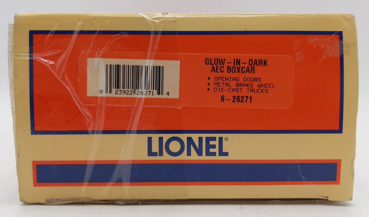 Lionel 6-26271 O Gauge AEC Glow in the Dark Purple Boxcar EX/Box