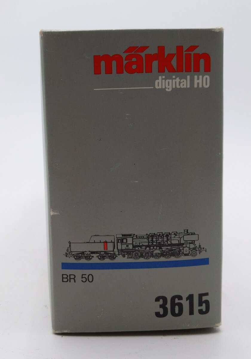 Marklin 3615 BR 50 HO Scale DB Digital Steam Locomotive &Tender EX/Box