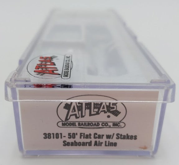 Atlas 38101 N Scale Seaboard Air Line 50' Flatcar with Stakes #74324 LN/Box