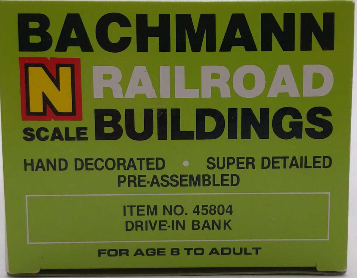 Bachmann 45804 N Plasticville Assembled Drive-In Bank LN/Box