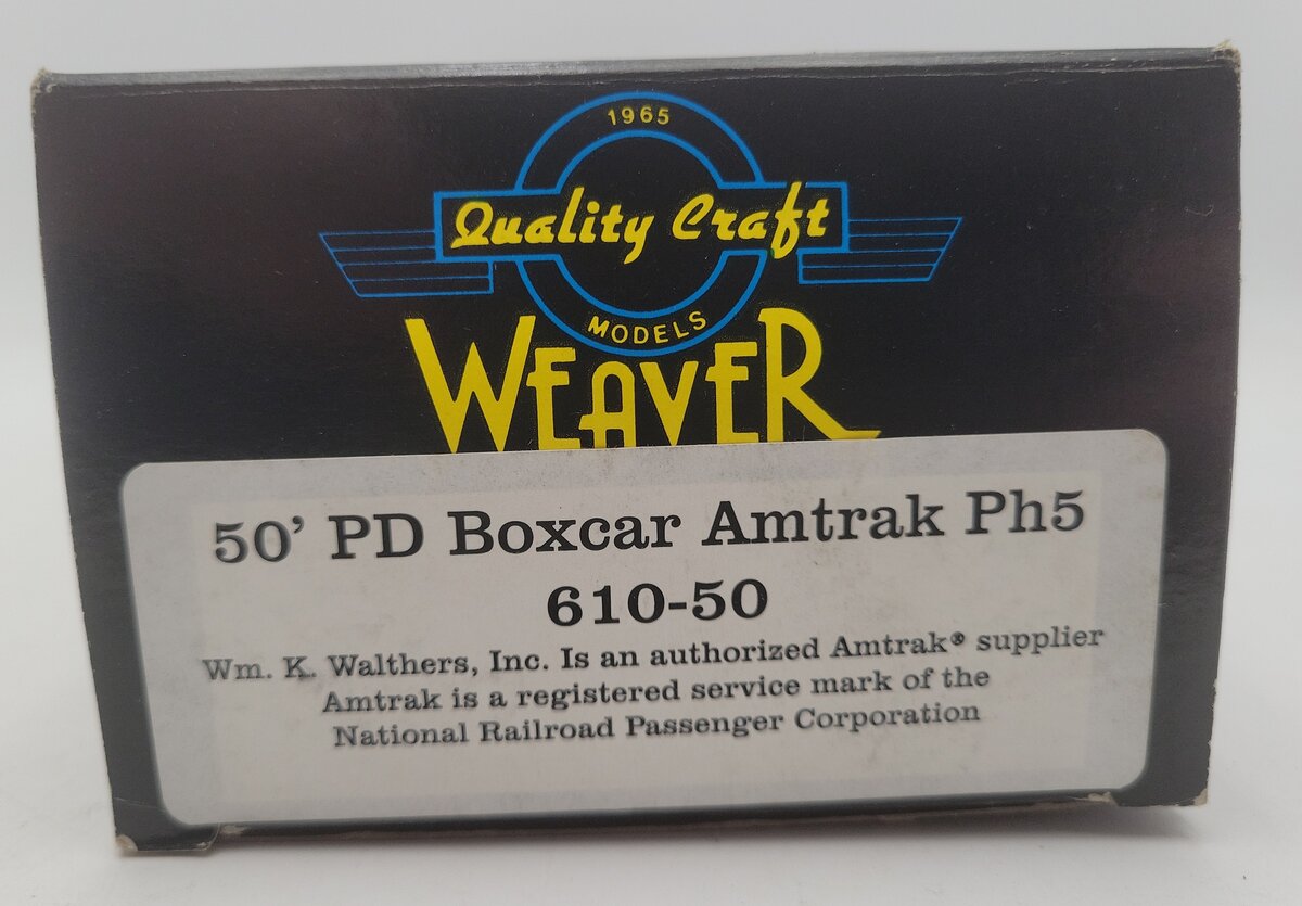 Weaver 610-50 O Scale Amtrak Ph5 50' PD Boxcar #71018 (3 Rail) LN/Box