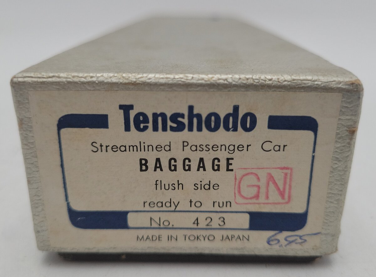 Tenshodo 423 HO Great Northern BRASS Streamlined Baggage Passenger Car - Painted EX/Box