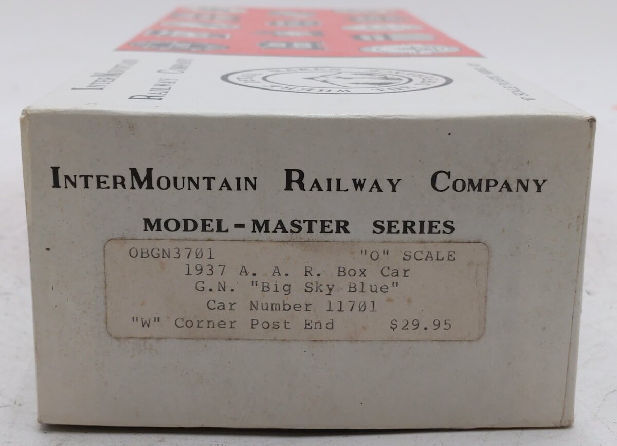 InterMountain OBGN3701 O Gauge A.A.R. Great Northern Box Car Kit #11701 EX/Box