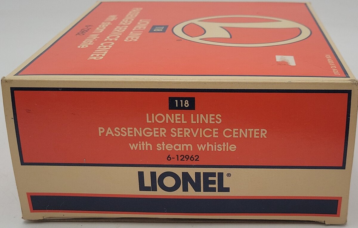 Lionel 6-12962 O Gauge Passenger Service Center with Operating Whistle EX/Box
