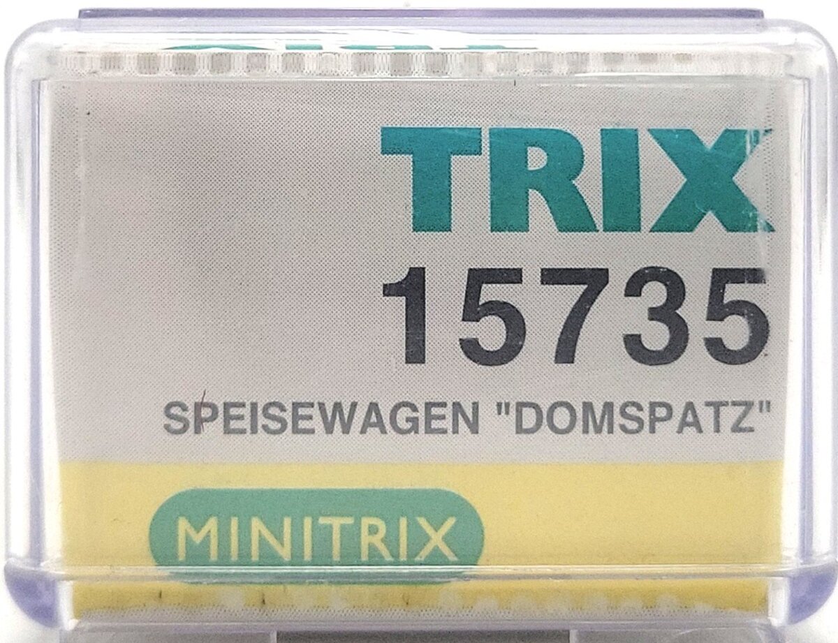 Trix 15735 N Scale DSG Lighted Diner Passenger Car LN/Box