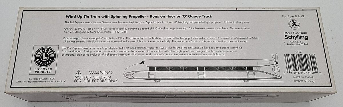 Lionel LRZ O Rail Lionel Lines Wind-Up Electric Locomotive EX/Box
