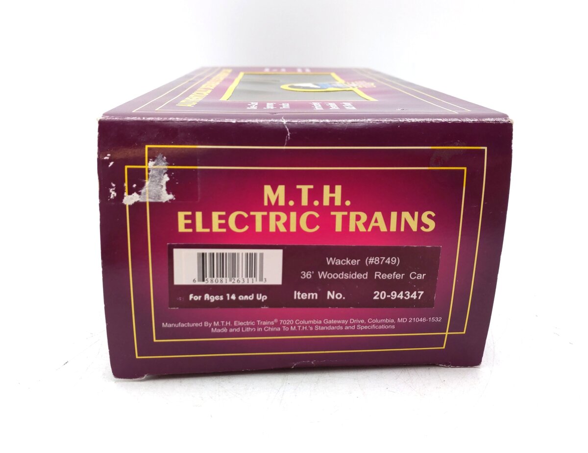 MTH 20-94347 O Wacker 36' Woodsided Reefer Car EX/Box