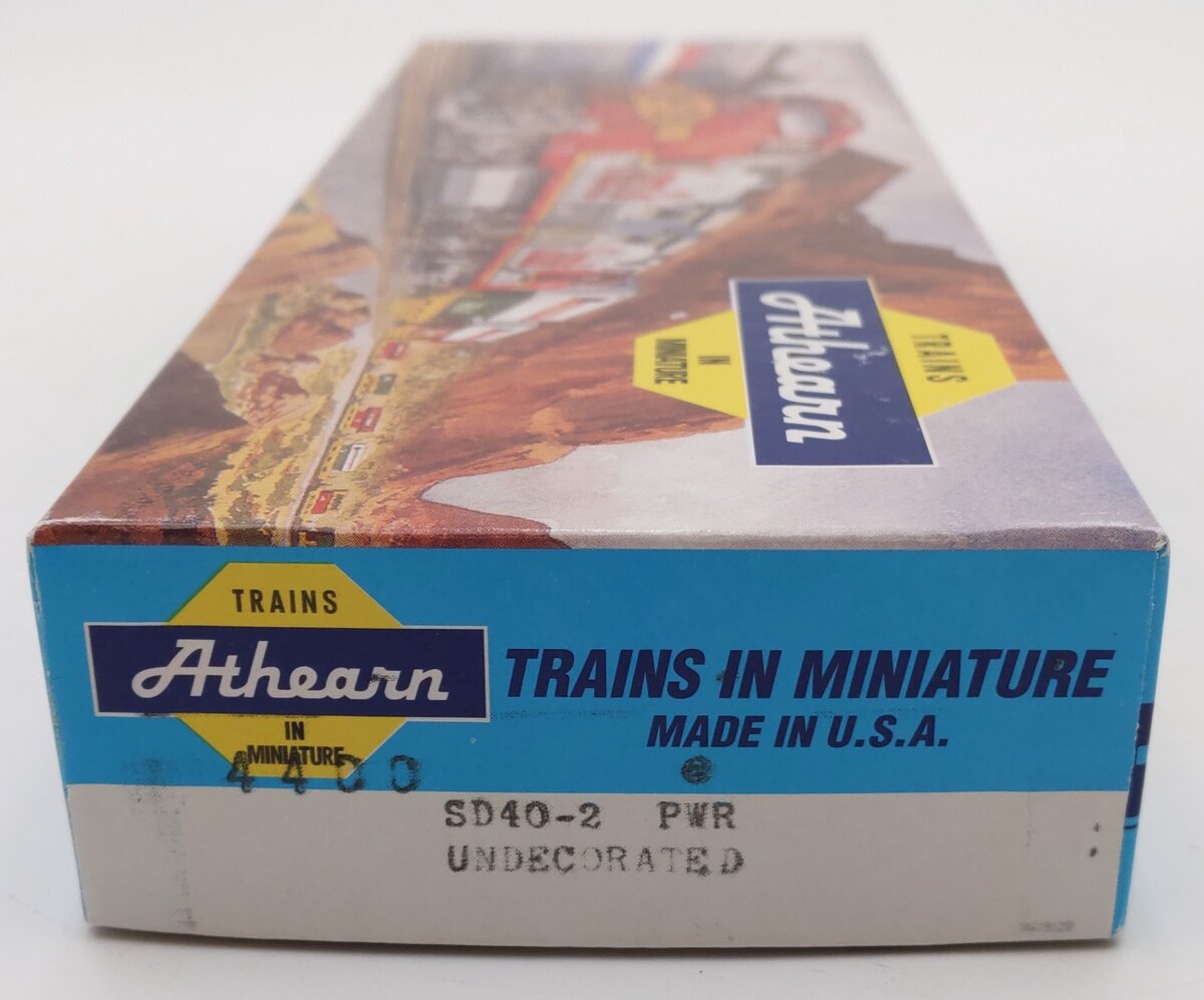Athearn 4400 HO Undecorated SD40-2 Powered Diesel Locomotive VG/Box