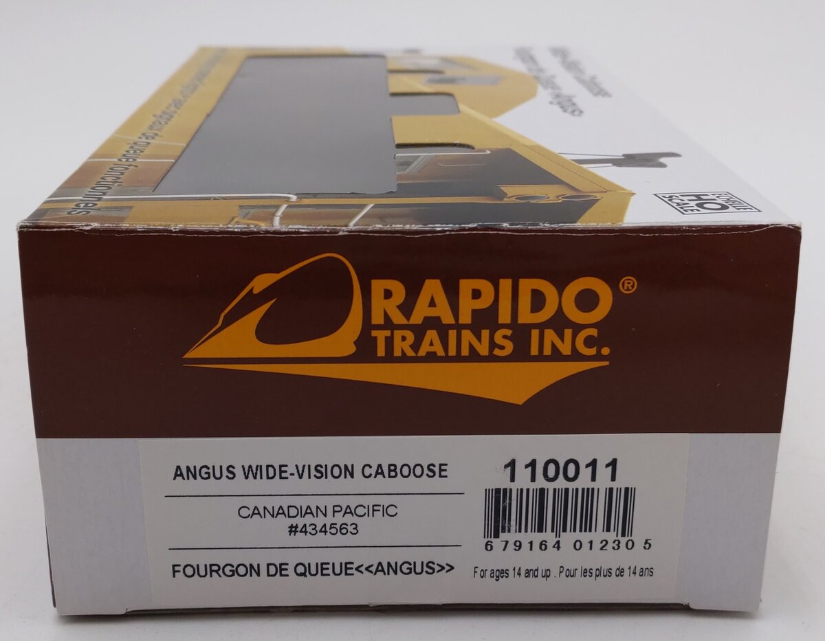 Rapido Trains 110011 HO Canadian Pacific Wide-Vision Caboose #434563 EX/Box
