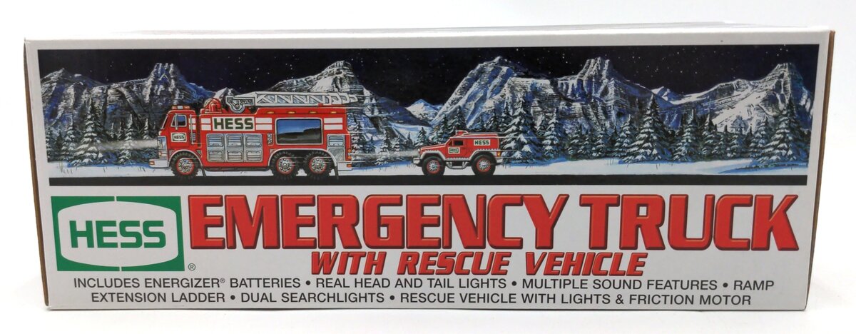 Hess 2005 Diecast Emergency Fire Truck With Rescue Vehicle NIB
