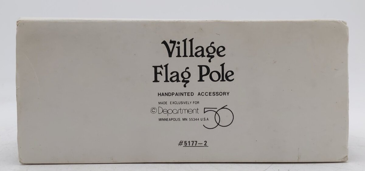 Dept 56 5177-2 The Snow Village Ceramic Flag Pole EX/Box