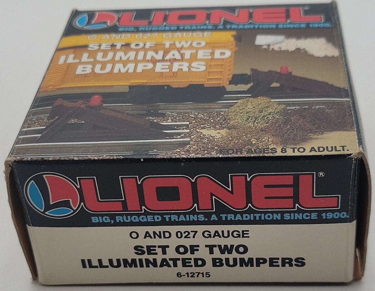Lionel 6-12715 O and O27 Gauge Illuminated Plastic Bumpers (Set of 2) EX/Box