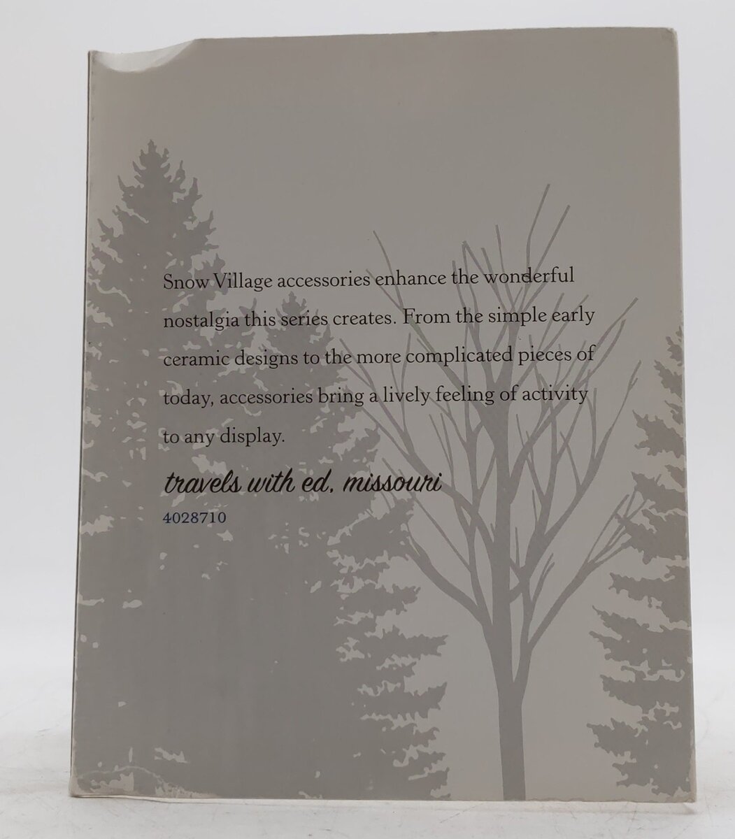 Dept 56 4028710 The Snow Village "Travels With Ed, Missouri" Ceramic Figure EX/Box