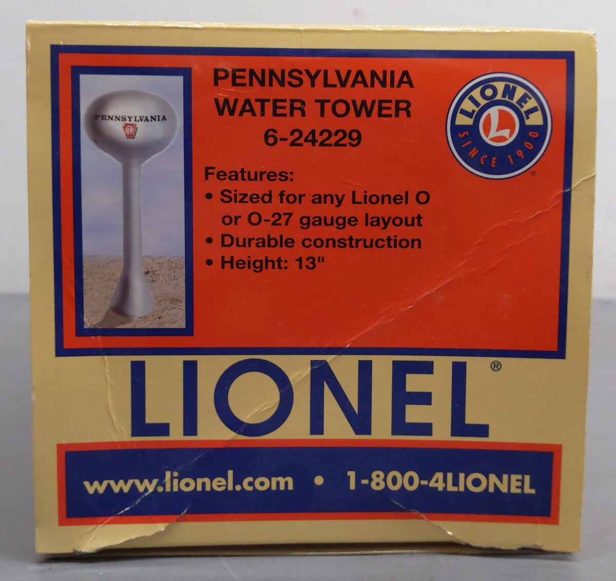 Lionel 6-24229 O Gauge Pennsylvania Water Tower VG/Box