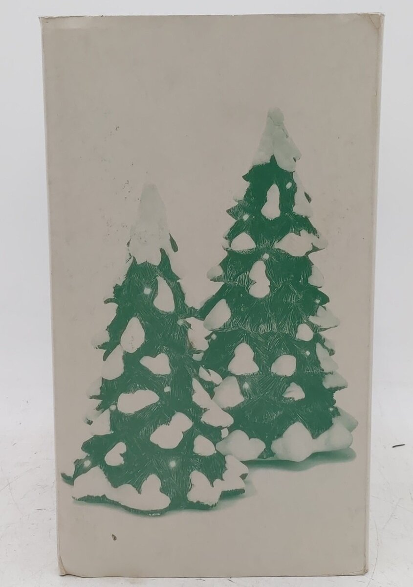 Dept 56 52604 Village Lighted Snow Capped Trees VG/Box