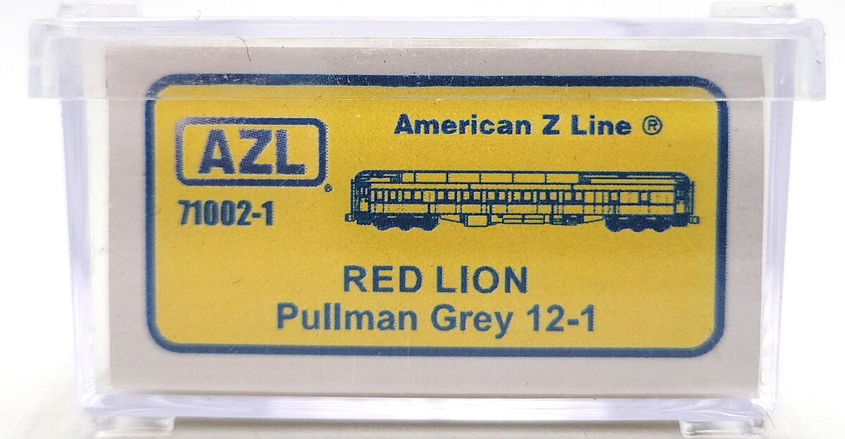 American Z-Line 71002-1 Z Scale Pullman Grey 12-1 Red Lion Sleeper Passenger Car LN/Box