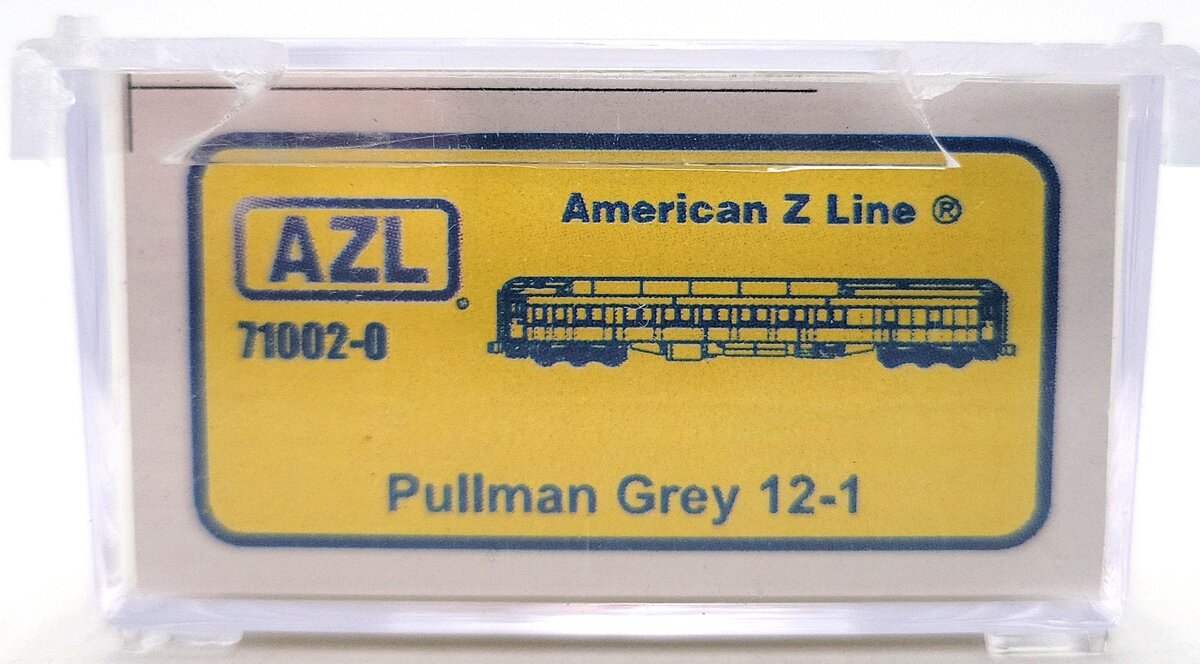 American Z-Line 71002-0 Z Scale Pullman Grey Heavyweight 12-1 Sleeper Car LN/Box