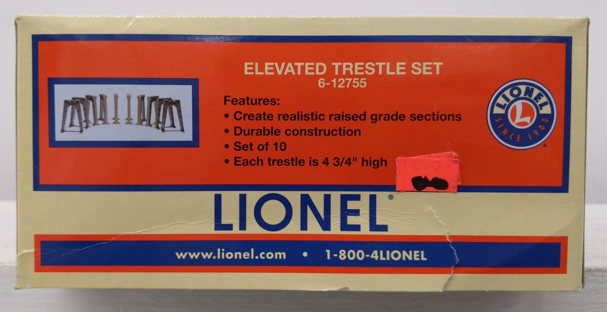 Lionel 6-12755 "O" & "O27" Gauge Elevated Trestle Set VG/Box