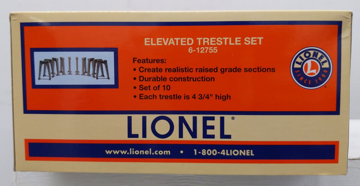 Lionel 6-12755 "O" & "O27" Gauge Elevated Trestle Set EX/Box