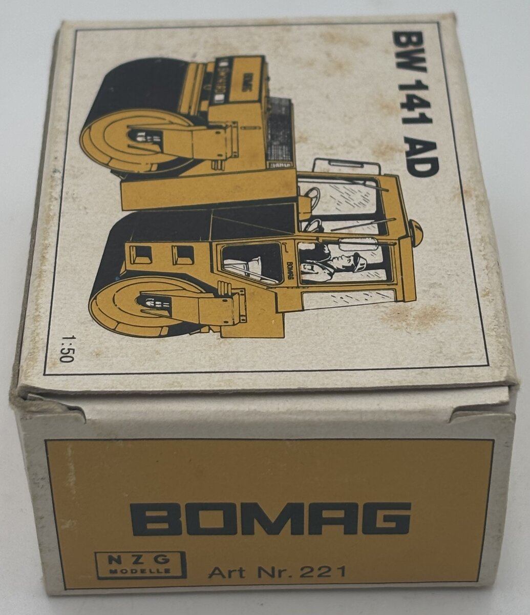 NZG 221 1:50 BOMAG BW 141 AD Roller Diecast EX/Box