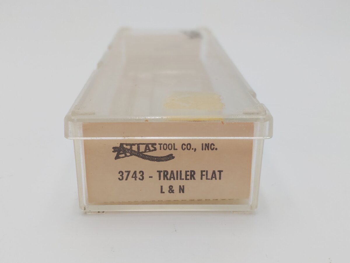 Atlas 3743 N Scale Louisville Nashville Flatcar w/ Two Piggyback Trailers #24186 EX/Box