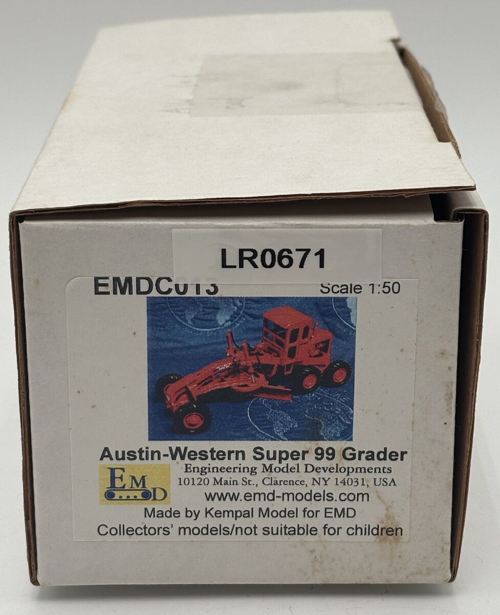 EMD EMDC013 1:50 DieCast Austin-Western Super 99 Grader LN/Box