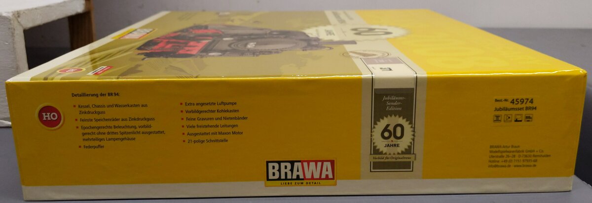 Brawa HO Scale 45974 60th Anniversary Set/6 Steam Locomotive & Passenger Cars EX/Box