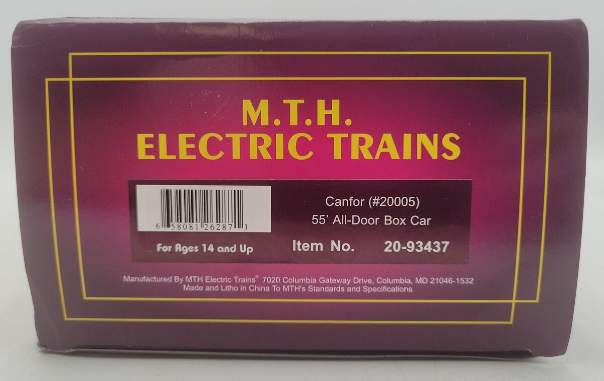 MTH 20-93437 O Canfor 55' All-Door Boxcar #20005 LN/Box