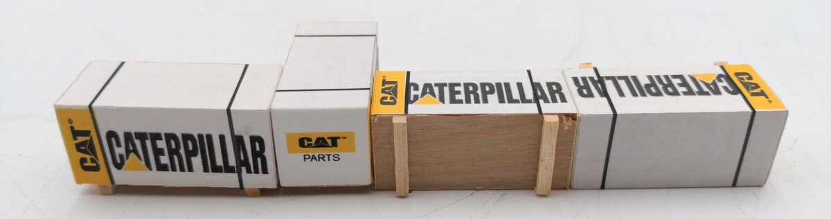 Ertl 1:64 Scale Diecast Truck & Flatbed Trailer w/ Caterpillar Freight Boxes NEW
