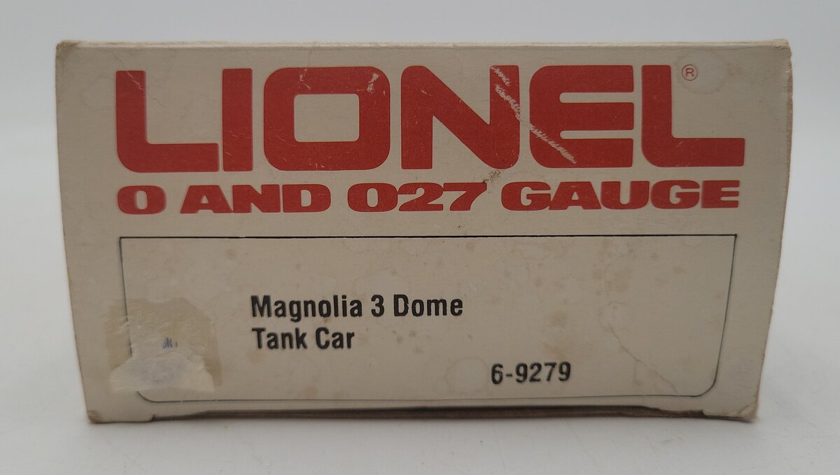 Lionel 6-9279 O Gauge Magnolia 3-Dome Tank Car VG/Box