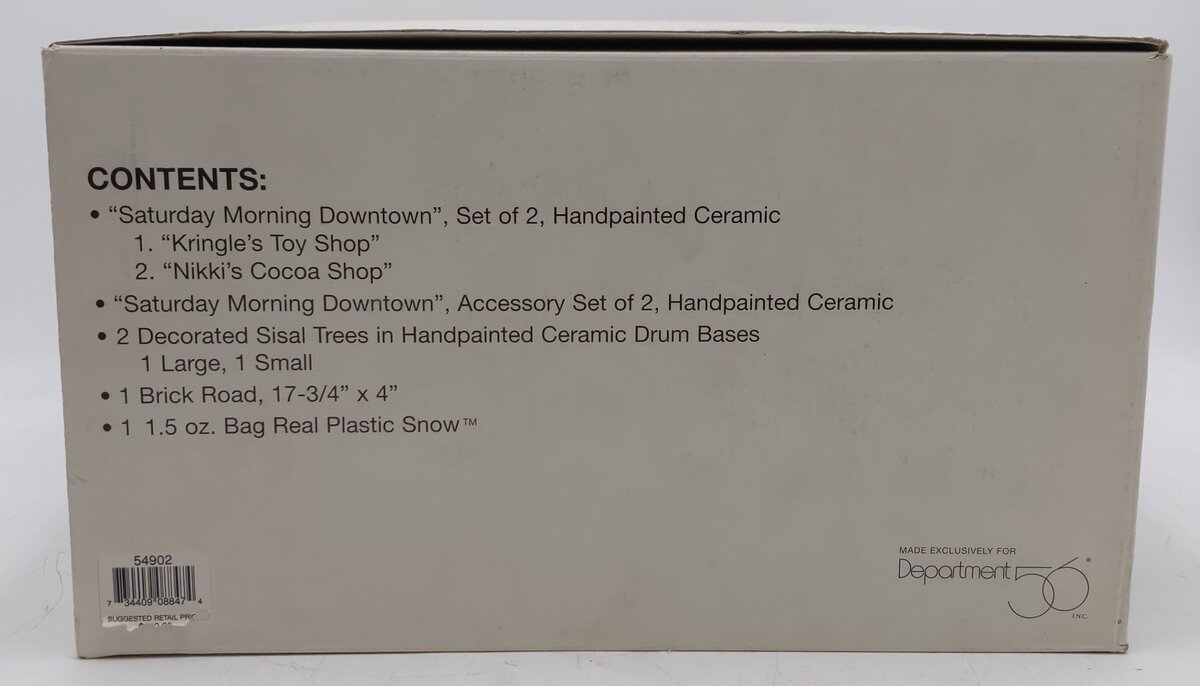Department 56 54902 Snow Village "Saturday Morning Donation" Set VG/Box