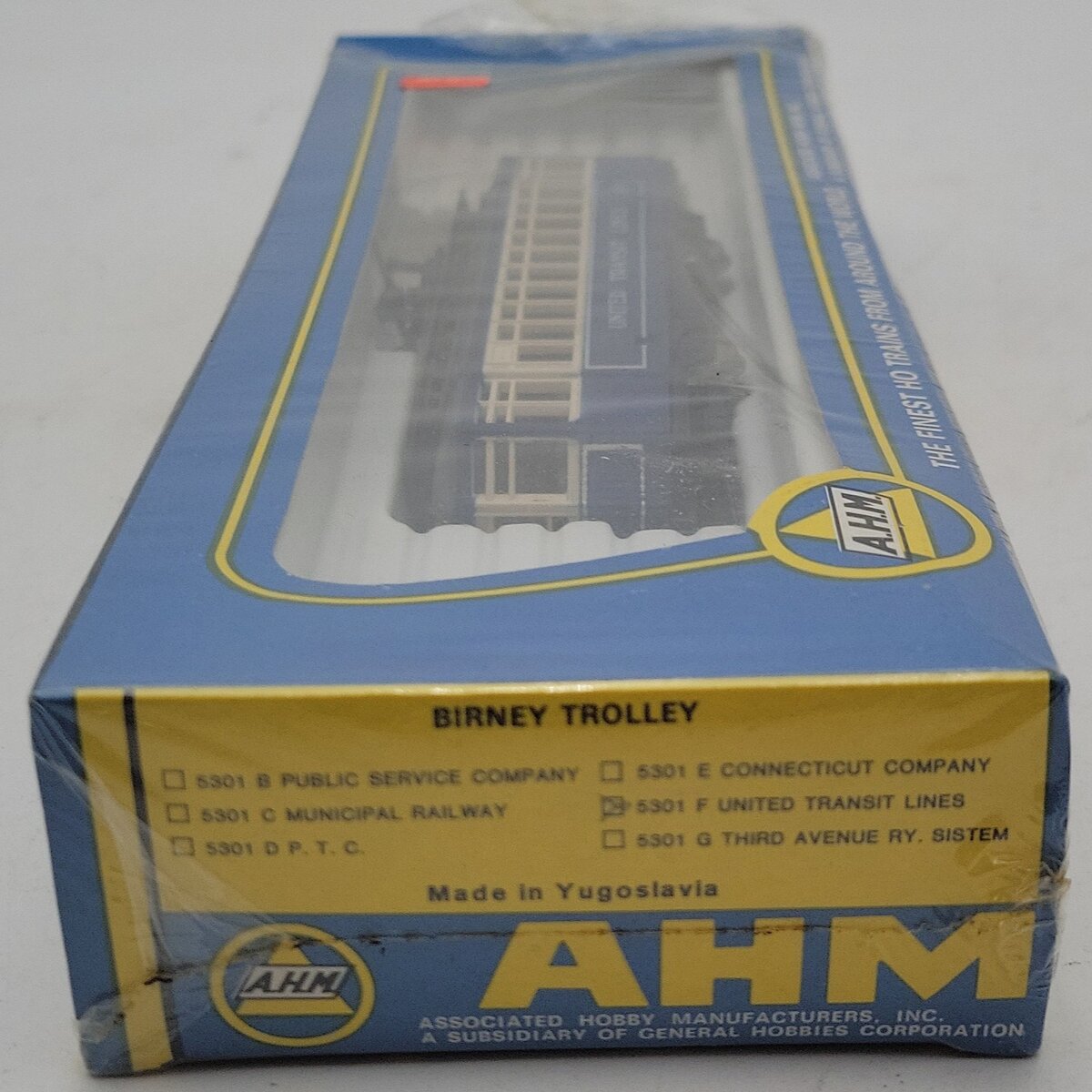 AHM 5301F HO Scale United Transit Lines Birney Trolley #50 NIB