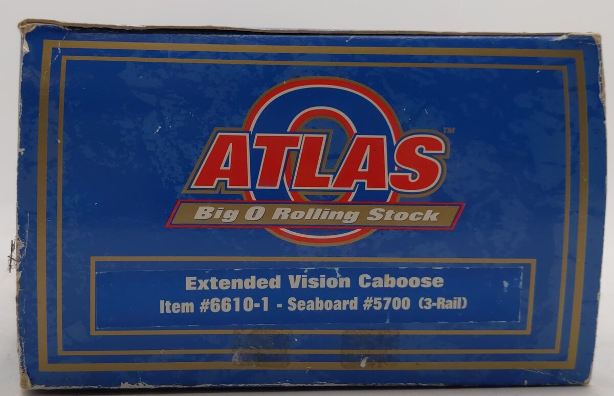 Atlas 6610-1 O Gauge Seaboard Extended Vision Caboose #5700 (3-Rail) LN/Box