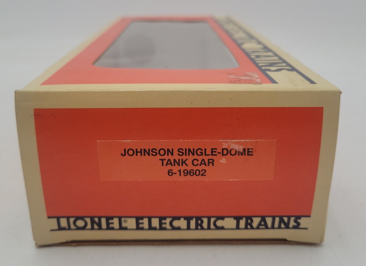 Lionel 6-19602 O Gauge Johnson Single Dome Tank Car #19602 LN/Box