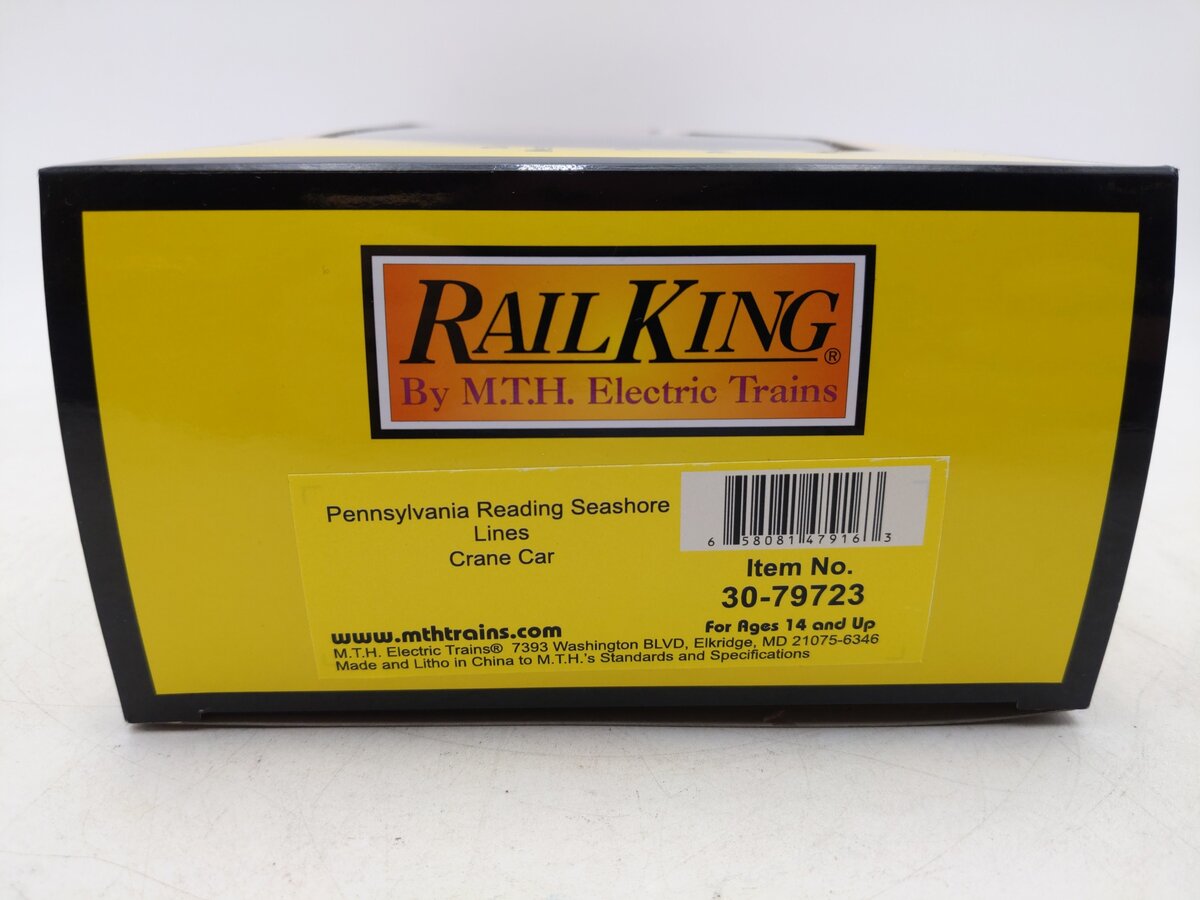 MTH 30-79723 O Gauge Pennsylvania Reading Seashore Lines Crane Car EX/Box