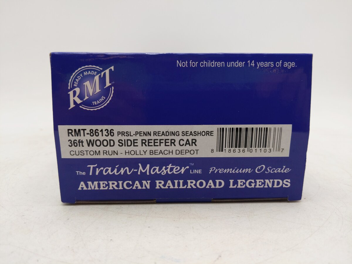 RMT 86136 O Gauge Pennsylvania-Reading Seashore Lines 36ft Reefer Car NIB