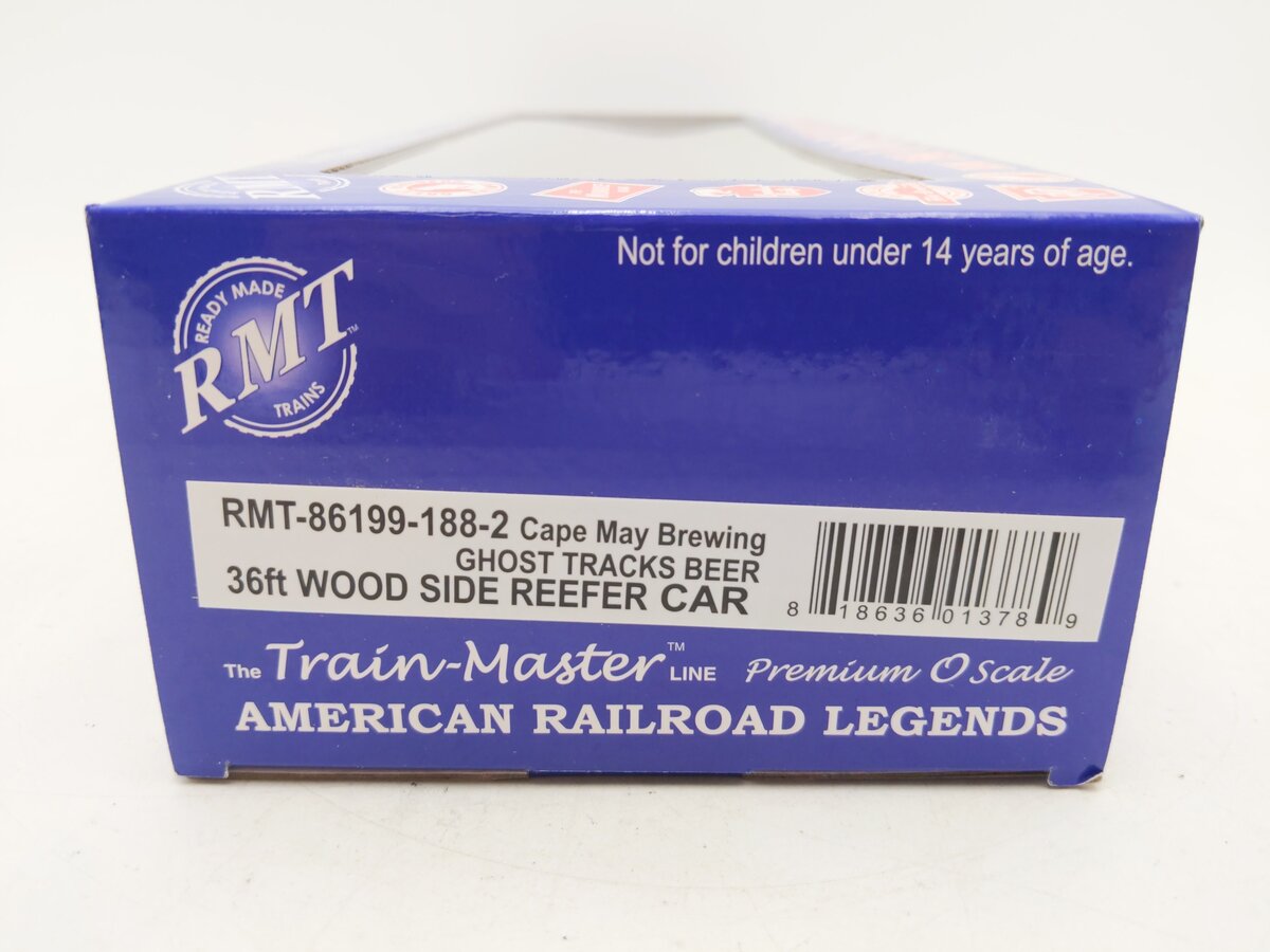 RMT 86199-188-2 O Gauge Cape May Brewing Ghost Tracks Beer 36ft Woodside Reefer NIB