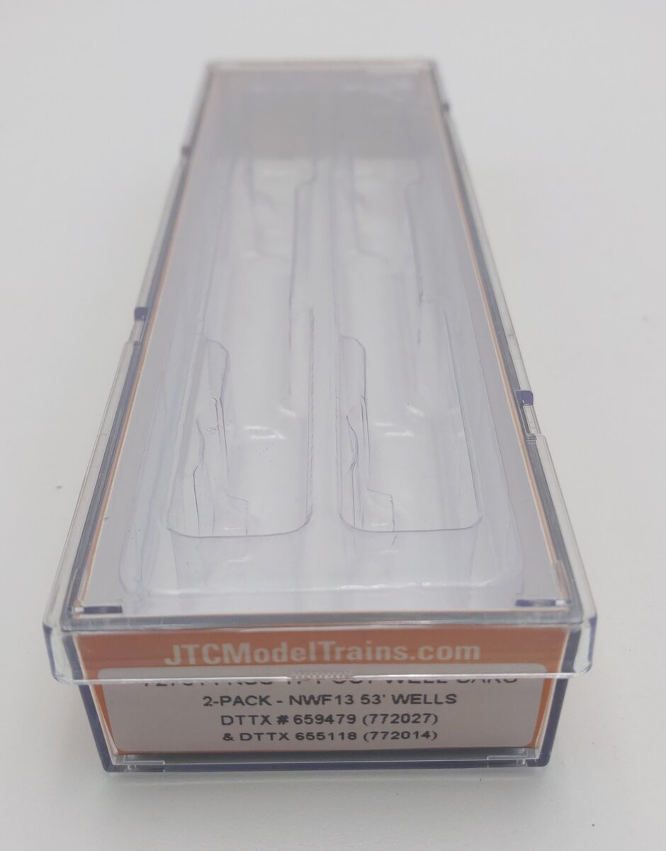 JTC Model Trains 727014 N Scale TTX 17 Post 53' Well Car 2 Car Set LN/Box