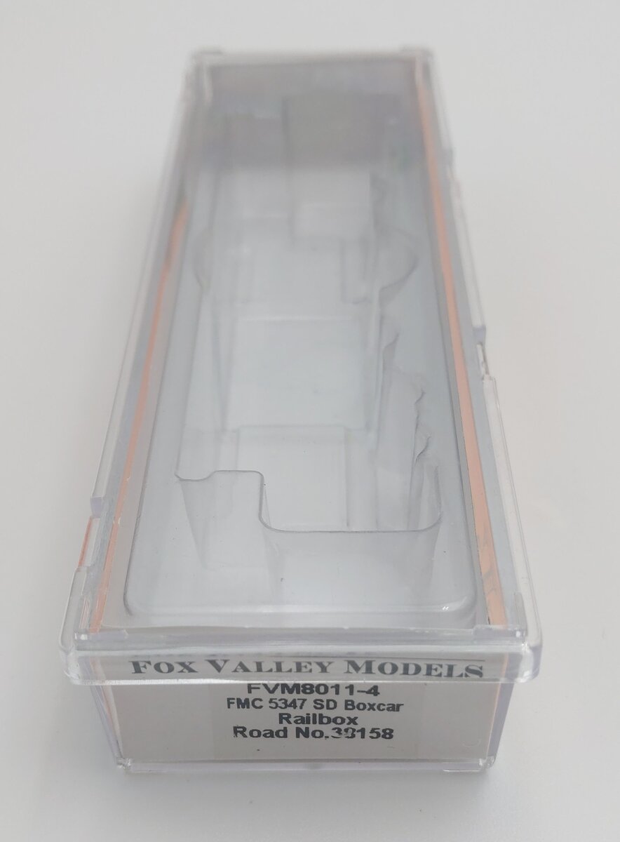 Fox Valley Models 8011-4 N Scale Railbox FMC 5347 Single Door Boxcar #38158 LN/Box
