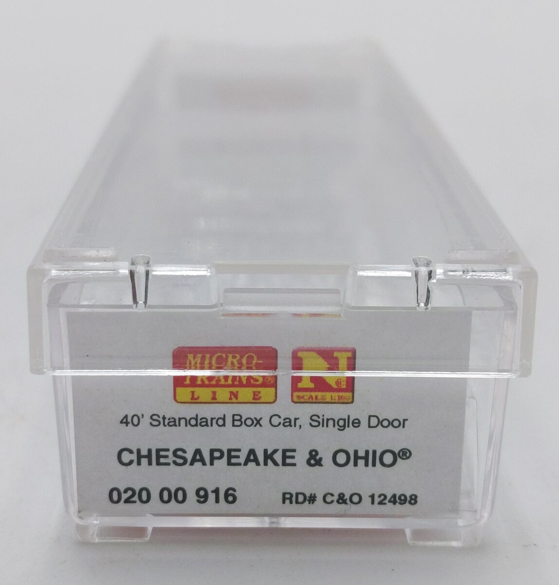 Micro-Trains 02000916 N Chesapeake & Ohio 40' Standard Single Door Boxcar #12498 LN/Box