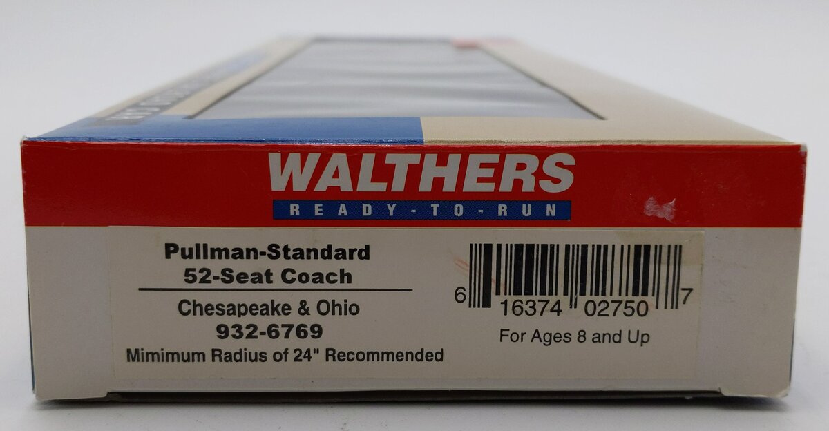 Walthers 932-6769 HO Chesapeake & Ohio Pullman-Standard 52-Seat Coach Car LN/Box