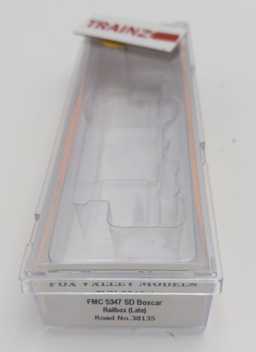 Fox Valley Models 8016-1N Scale Railbox FMC 5347 Single Door Boxcar #38135 LN/Box