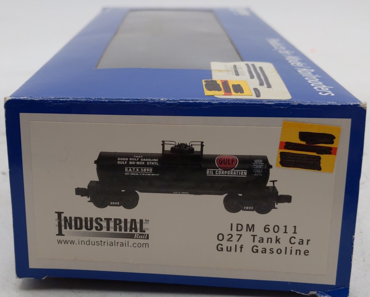 Industrial Rail IDM6011 O Gauge Gulf Gasoline Tank Car #5890 (3Rail) EX/Box